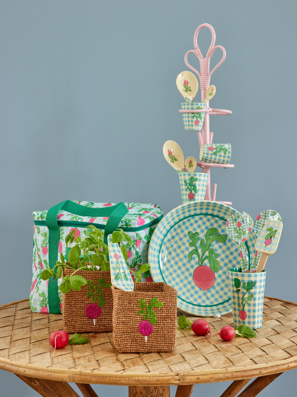 Melamine Ravishing Radish Print Tall kop - 400 ml.